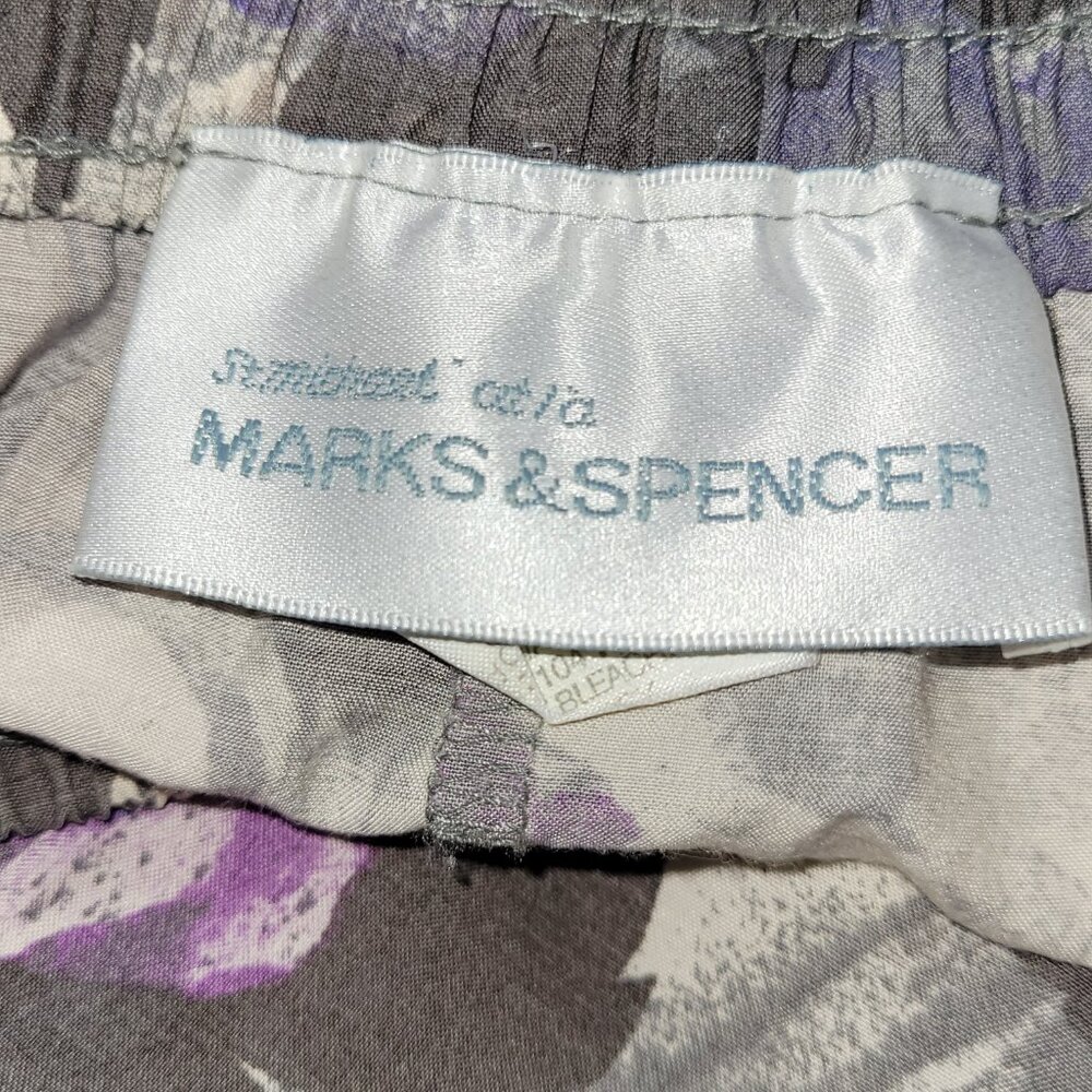 Vintage St. Michael at Marks & Spencer 90s Midi Floral Skirt Size 14 - Picture 6 of 10
